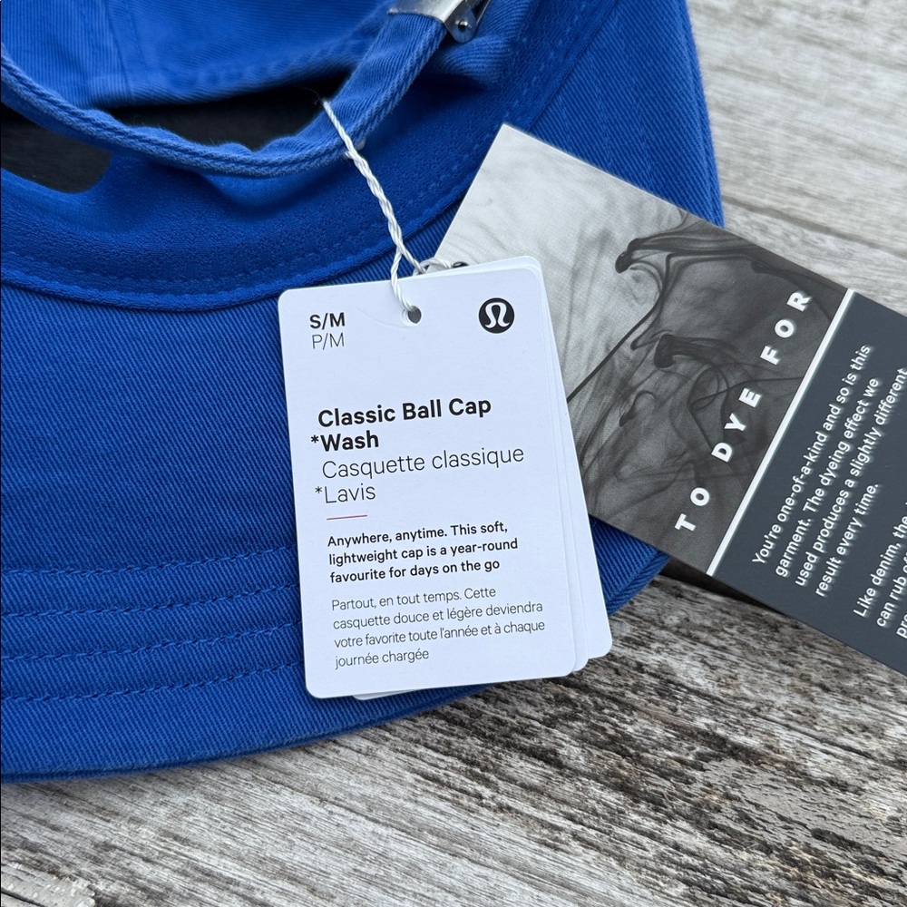 LULULEMON Classic Ball Cap hat Wash Blue NWT SIZE SMALL MEDIUM - Picture 5 of 6